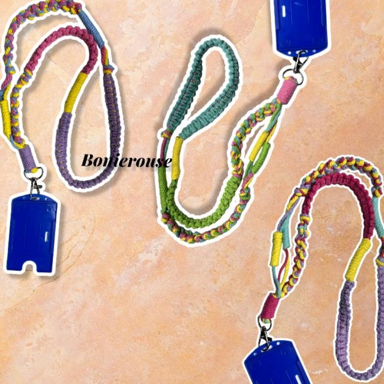 

SPECIAL Lanyard Macrame Gantungan ID Card Oy58