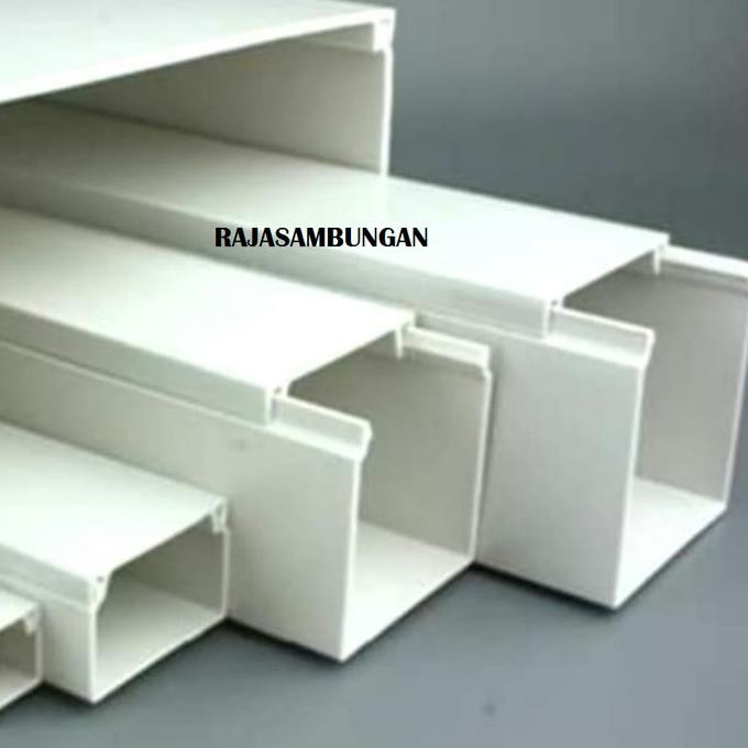 Cable Duct 10 x 10 x 300 Cm Pelindung Kabel Wiring Ducting Putih L82BJ