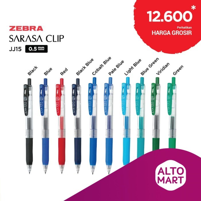 

PROMO ZEBRA SARASA CLIP JJ15 GEL PEN 0.5 MM KODE 982