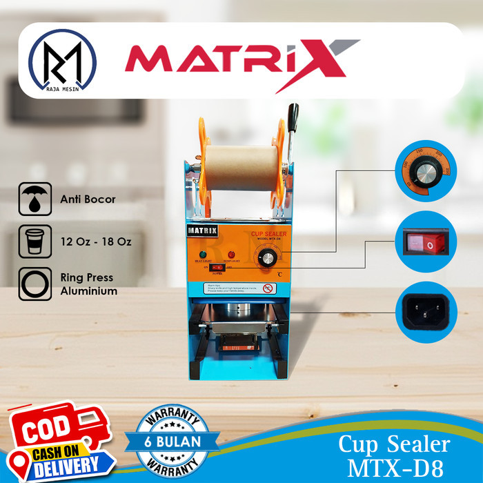 Cup Sealer Matrix Mtx-D8 Alat Press Gelas Plastik (Model Premium)
