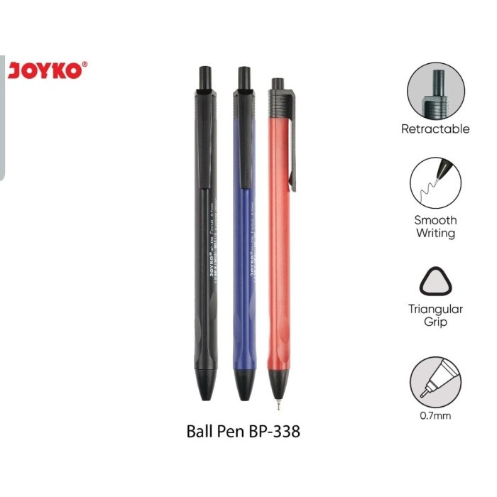 

CUCI GUDANG BALLPEN BP-338 JOYKO (12PCS) KODE 1098