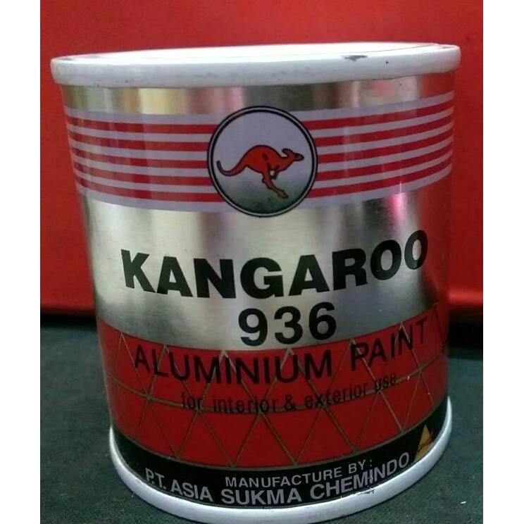 Cat Minyak/Besi Merk Kangaroo 936 Kangguru Warna Silver Alumunium 1 Kg Original