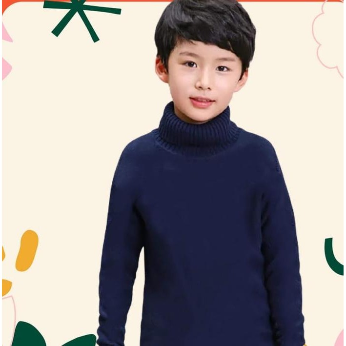 Kaos Anak TurtleNeck (1-12tahun) Lengan Panjang Cotton Combad 24s