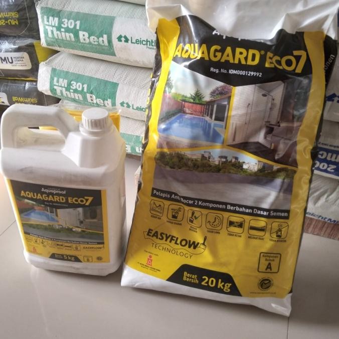 Aquagard Eco7 Pelapis Anti Bocor 2 Komponen 25 Kg Aquaproof Sika Ojek Original