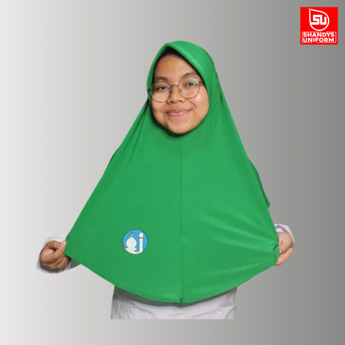 Jilbab al azhar / jilbab sekolah warna hijau/ bergo sd al azhar