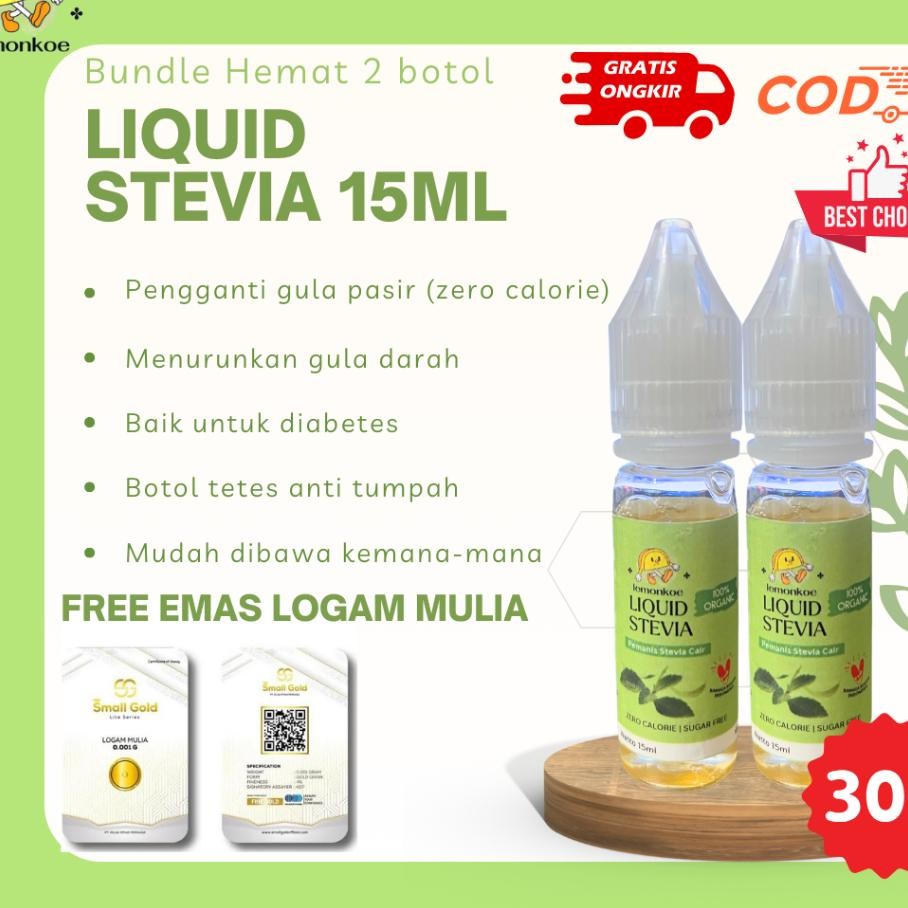 

Lemonoe Bundle Hemat Gula Tevia Beba Al 15Ml Tete Cair Ut Diabete