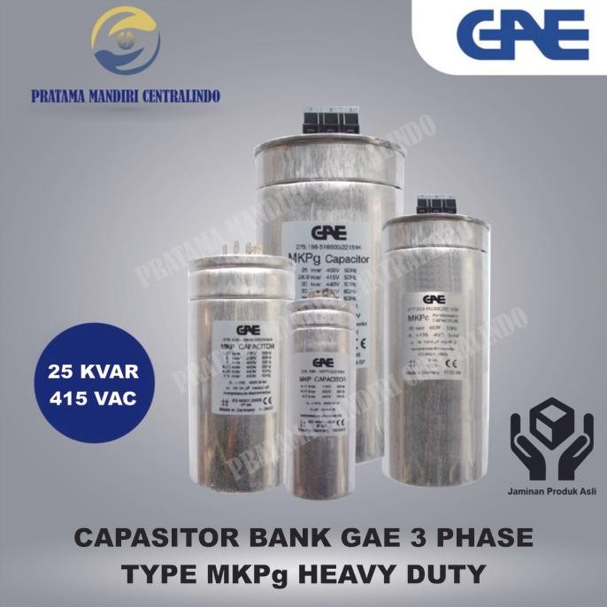 Miliki Kapasitor Bank Gae Type Mkpg 3 Phase 25 Kvar 415V