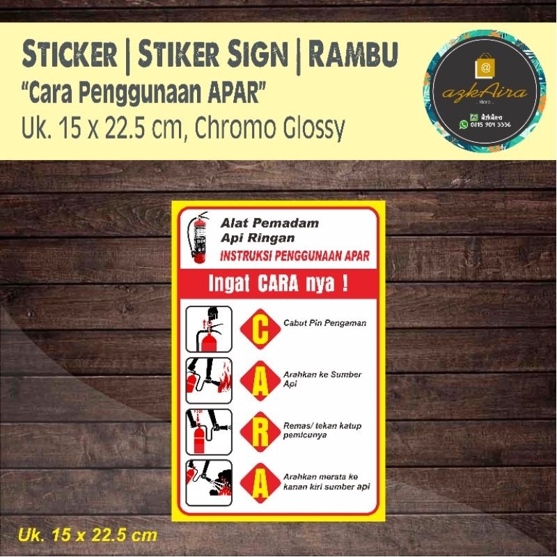 

Best Seller! StickerStikerSignRambuK3CaraPenggunaanApar-Uk.15X22.5Cm