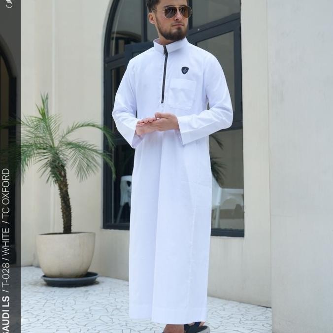 Jubah SAMASE | Jubah Saudi White | Gamis Pria Putih Size S - XXL Terlaris