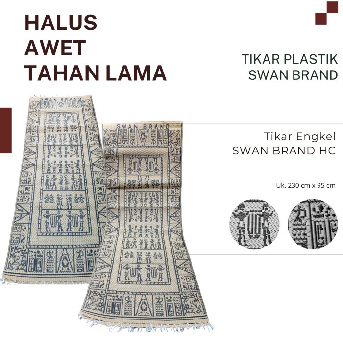Tikar Plastik Swan Brand - Tikar Engkel Swan Brand Hc 230 Cm X 95 Cm Harga Promo