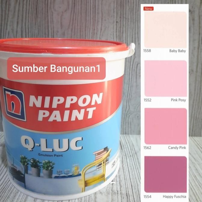 Cat Tembok Qluc Pink Nippon Paint 4.5Kg Dinding Interior Triplek Original