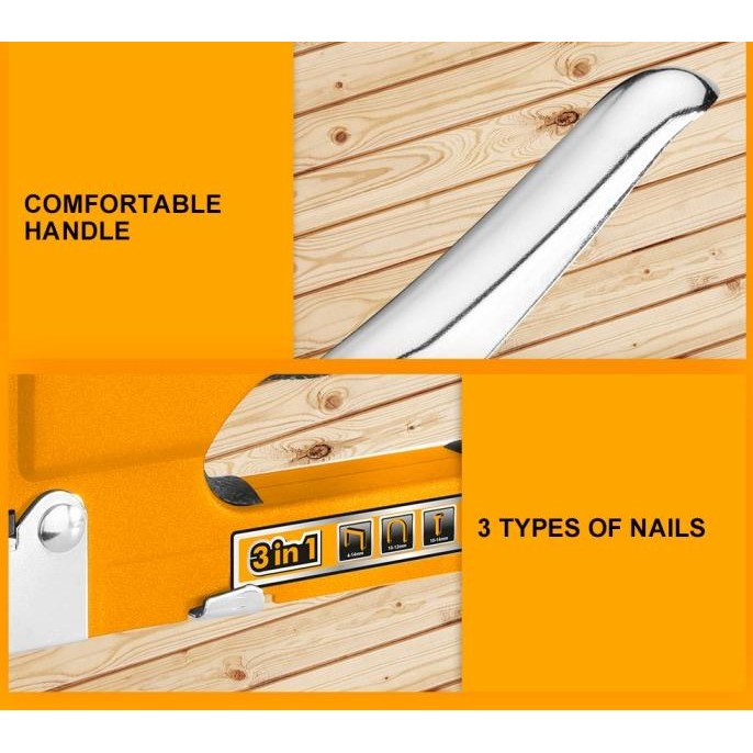 

Promo 3 In 1 Staple Gun dengan 600 Staples Untuk Kayu INGCO HSG1405 COD
