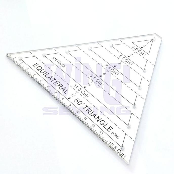 

Baru Penggaris Jahit Pola Segitiga Skala 13.5 Triangle Mika Akrilik Acrylic wings33 Buru Order