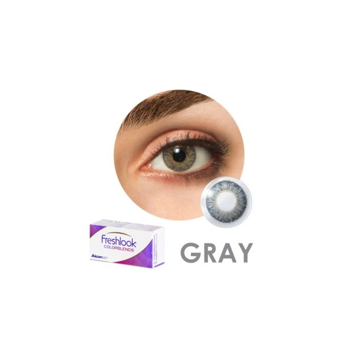 Freshlook Alcon Fresh Look Color Blends Softlens Warna Grey Gray