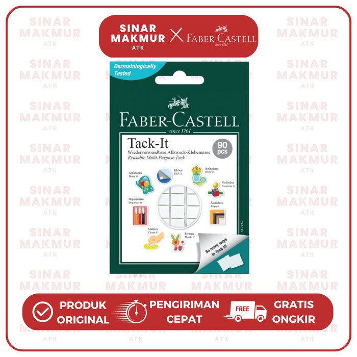 OBRAL Tack It Adhesive/Lem Serbaguna Putih 50gr/90pcs FABER CASTELL (PAK)