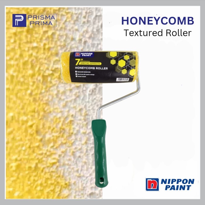Kuas Roll Cat Tekstur HONEYCOMB Texture Roller Rol Nippon Paint