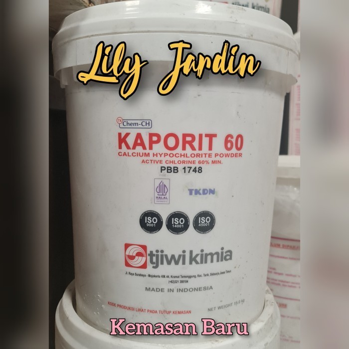 Kaporit Bubuk / Caporit Powder / Calcium Hypochlorite - 1 Pail