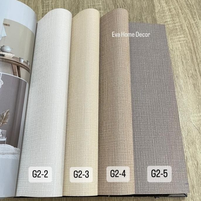 Wallpaper Dinding Premium Polos Bertekstur Untuk Kamar, Hotel, Rumah Lapakjeremycostela