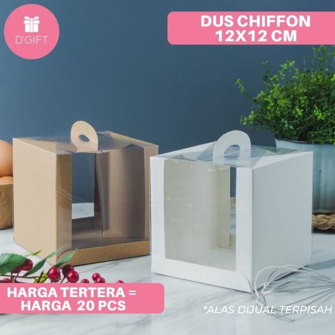 

20pcs-Dus Chiffon Mini/Dus Kue/Kotak Kue/ Carry Box/GiftBox Kue