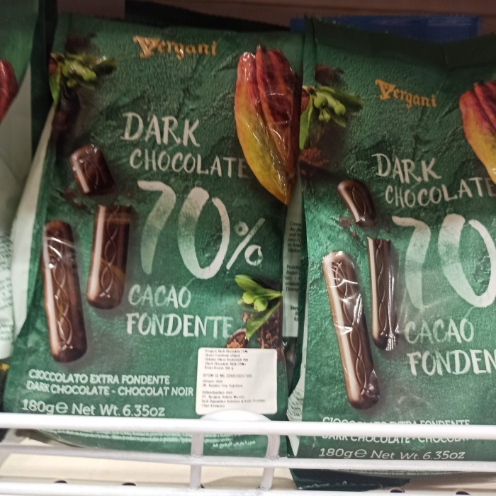 

Ready vergani dark chocolate 70% cacao fondente 180gr