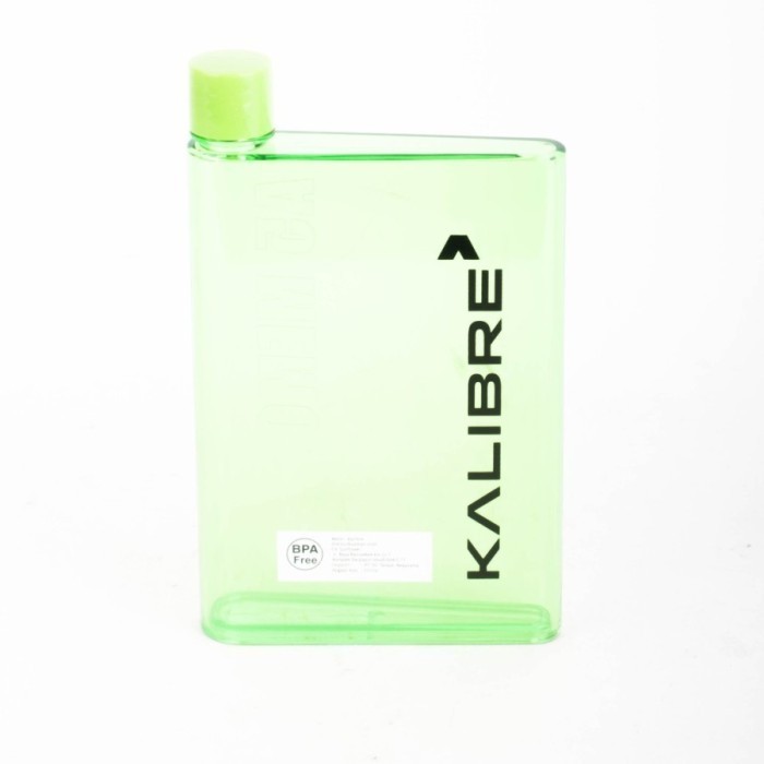MIYOKAID BOTOL AIR MINUM A5 400ML KALIBRE 994382330 GREEN BOTOL GEPENG KOTAK KODE 1119
