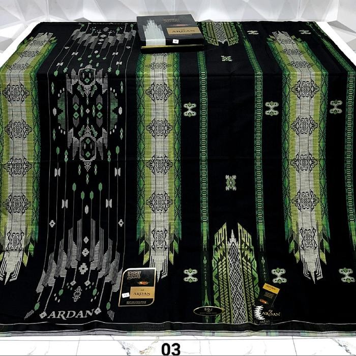 Sarung Ardan Sgj Gold Original Hitam Songket