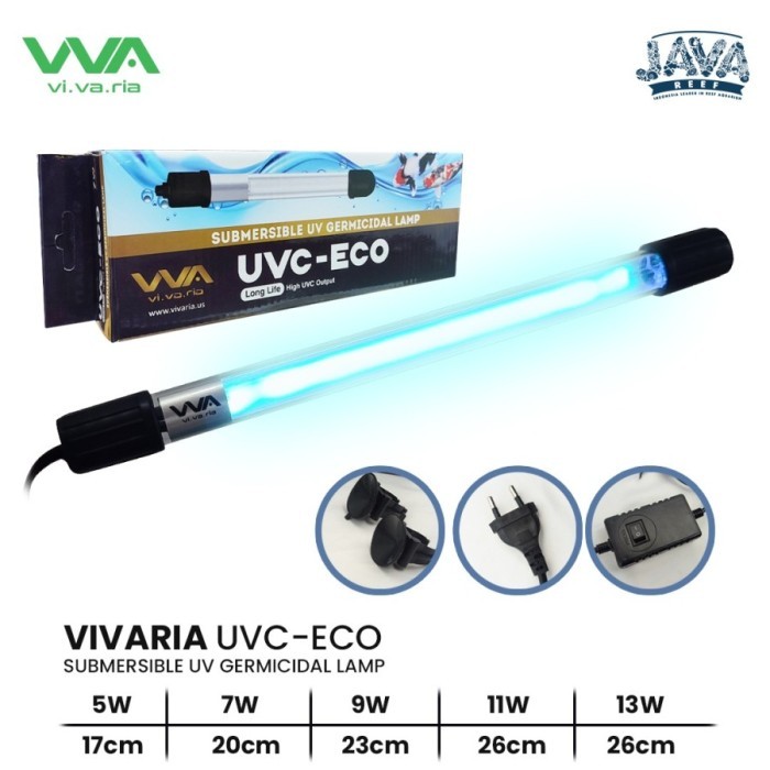 PRODUK TERBATAS Vivaria UVC ECO Ultra Violet penjernih air aquarium (Lampu UV Aquarium
