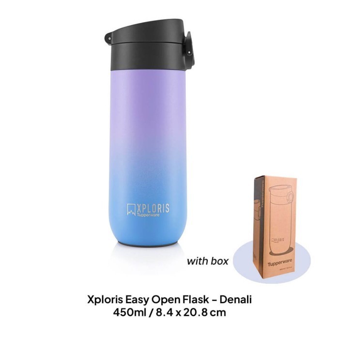 TUPPERWARE Xploris Easy Open Flask Botol Termos [A08]