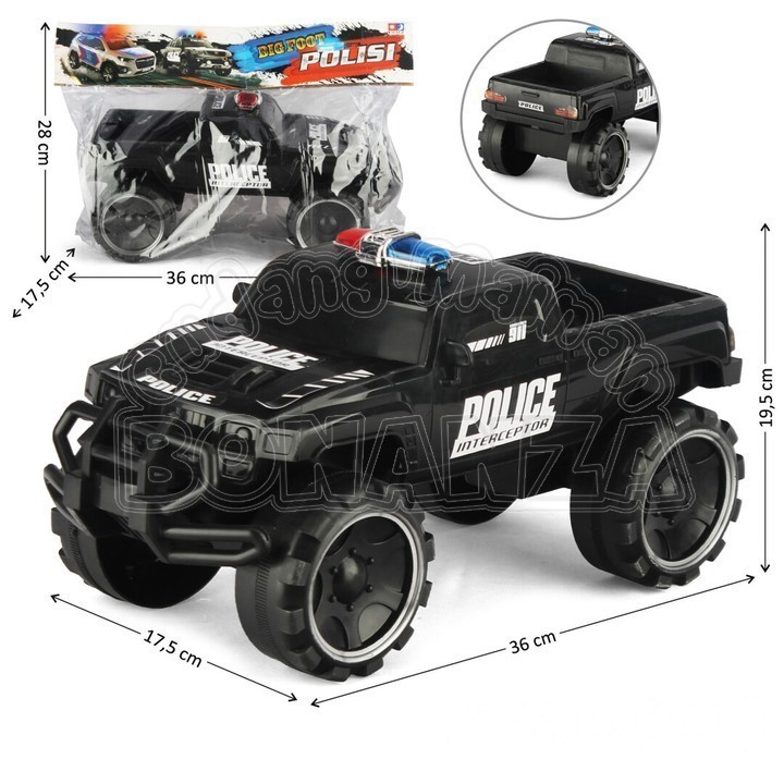 [Bonanza] Mainan Mobil Pick Up Polisi Friction Big Foot Polisi