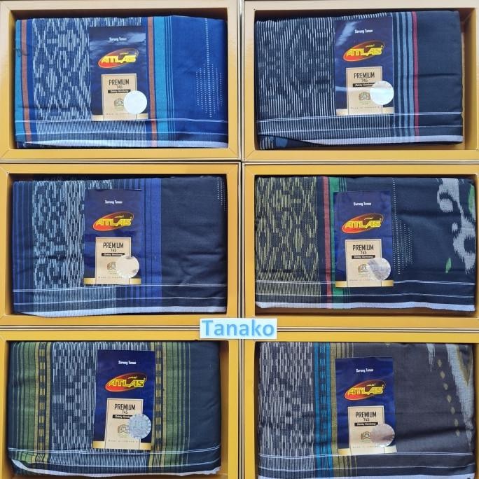 Diskon Sarung Tenun Atlas Premium 745 Kain Sarung Atlas Dobby Kembang Motif