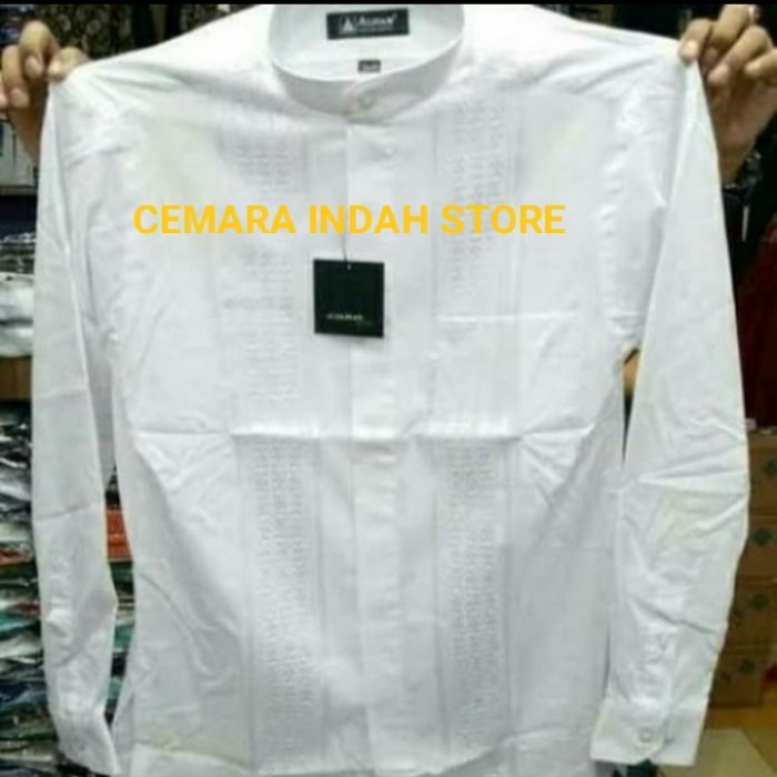 Baju Koko Putih Alisan lengan panjang