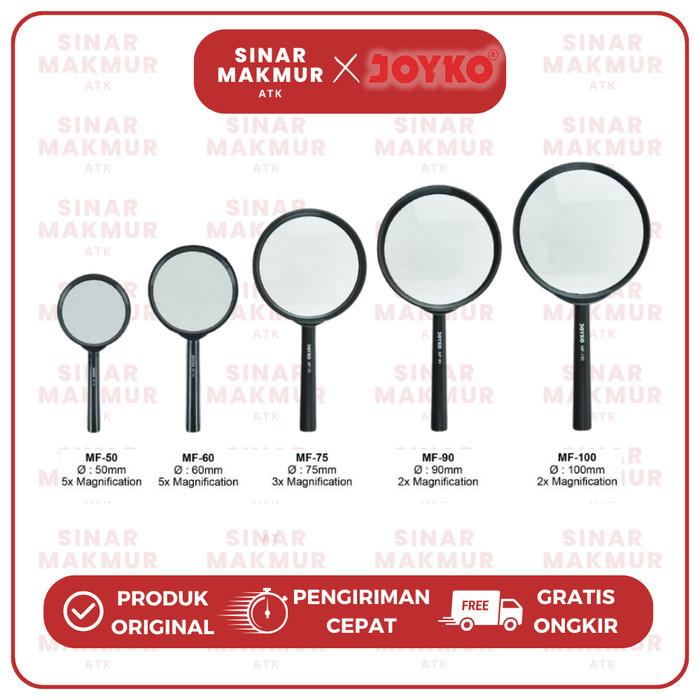 

GRATIS ONGKIR KACA PEMBESAR/MAGNIFYING GLASS/MAGNIFIER MF JOYKO (PCS) KODE 777
