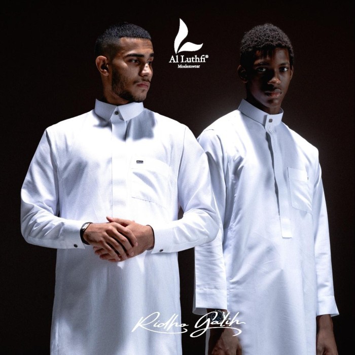 AL-LUTHFI GAMIS PRIA PREMIUM ANTI UV - Jubah Pria Slimfit Kerah Kemeja Tangan Manset