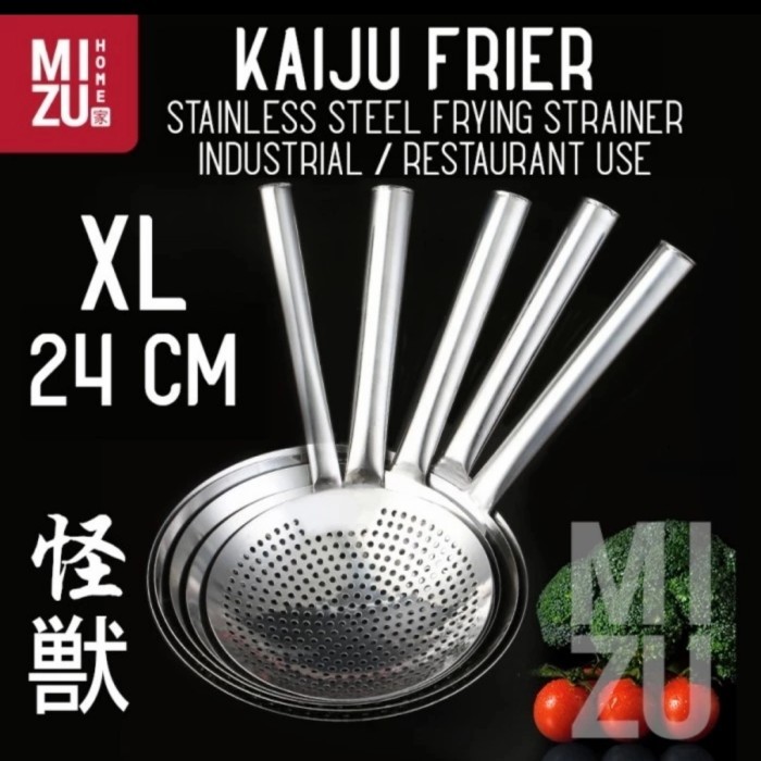 Serokan Masak Gorengan Restoran / Serok Bawang Stainless 30 Cm Jumbo. Steel Kitchenware