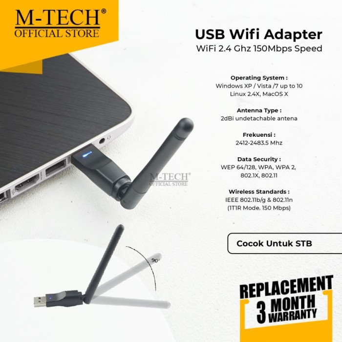 USB WIFI + ANTENNA M-TECH (SUPP. Set Top Box) *POSTEL