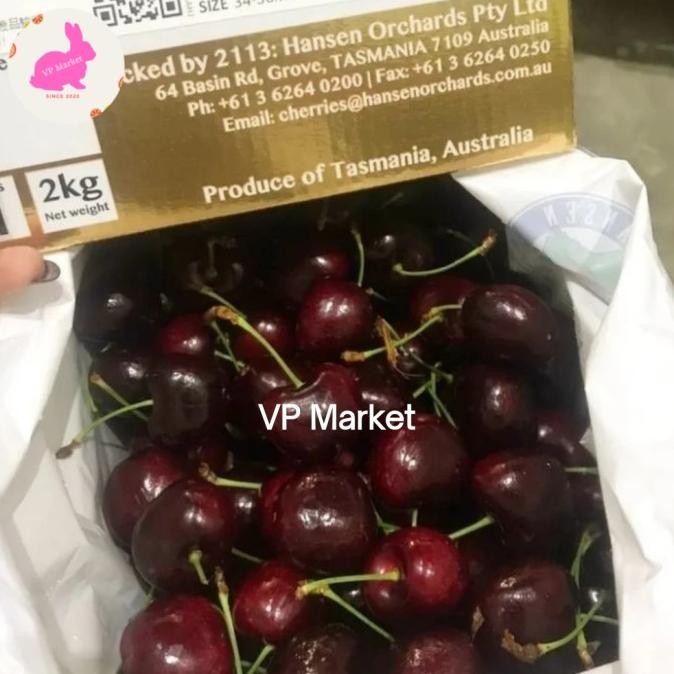 

Cherry Tasmanian 43 South Manis Size 34-36 | Buah Ceri Tasmanian 2kg