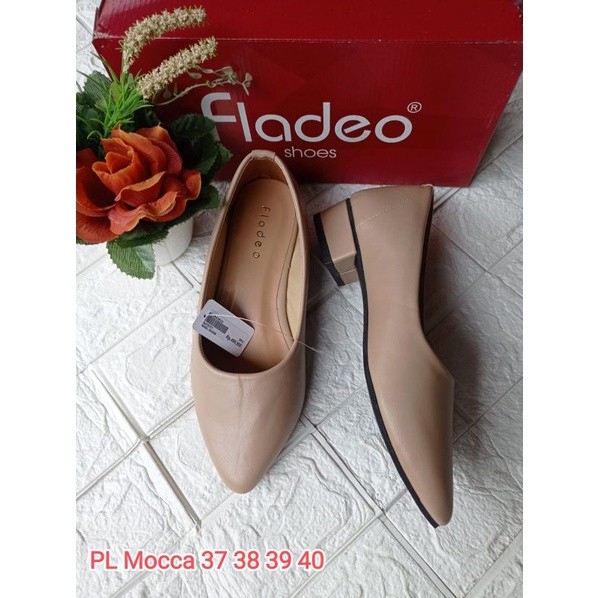 New Sepatu Kerja Pantopel PL3 Hak 3cm & PL5 Hak 5cm Polos Fladeo Size 37-41 Sepatu Wanita Brand