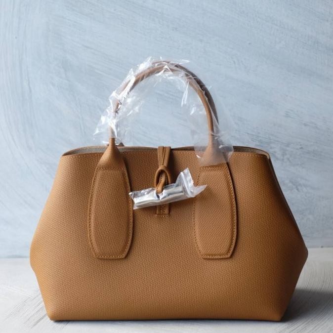 Promo Tas wanita original - Longchamp roseau medium top handle bag COD
