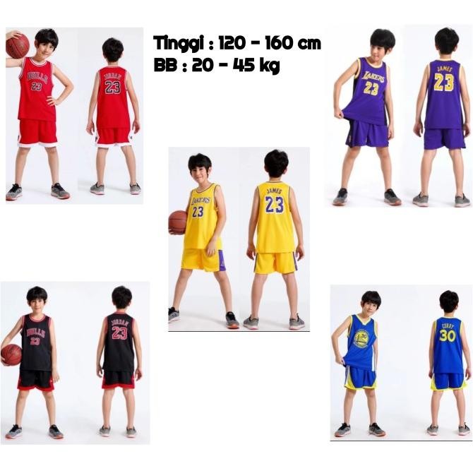 Setelan Jersey Baju Basket Anak Kids Jersey Basketball