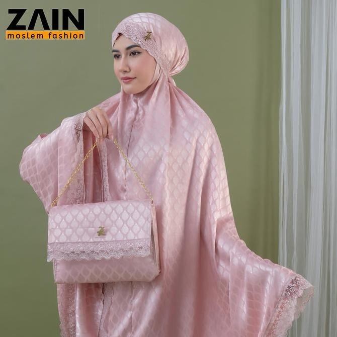 Diskon Zain Mukena Dewasa Shafira 3In1 Jaquard Silk Mewah Cantik