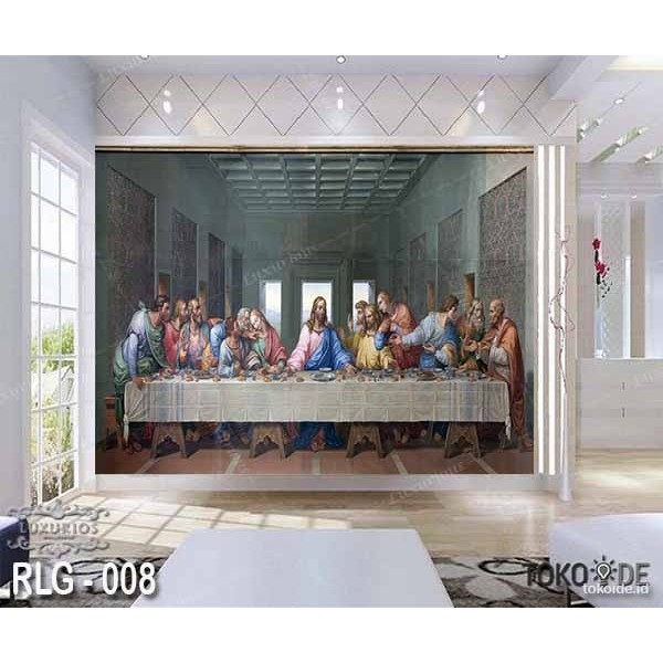WALLPAPER DINDING CUSTOM 3D KRISTEN LUKISAN TUHAN YESUS GAMBAR MARIA