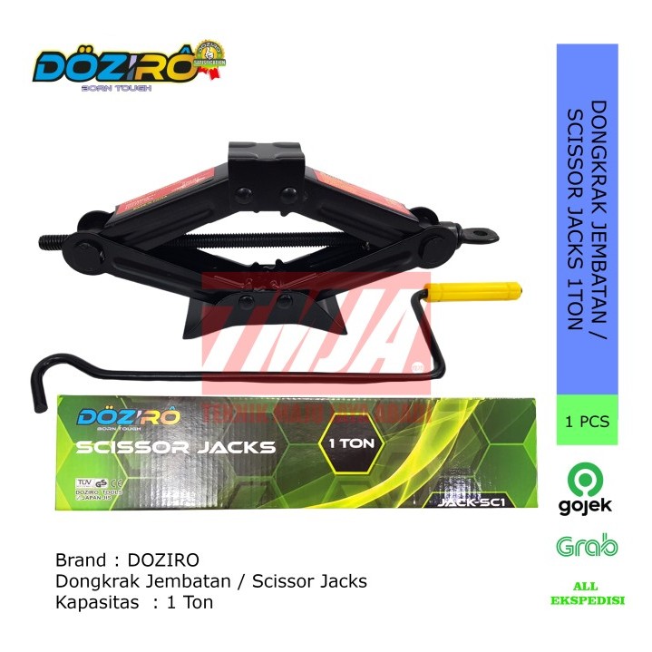 DOZIRO Dongkrak Jembatan Scissor Jack 1Ton 1.5Ton 1,5Ton 2Ton