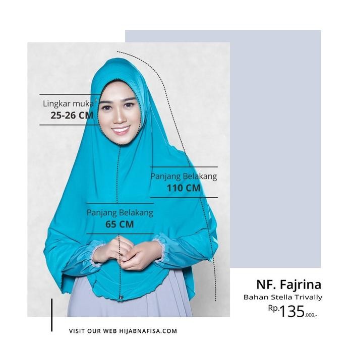 Terjangkau Nafisa Fajrina | Jilbab Instan Bergo | Hijab Pet Belah Samping