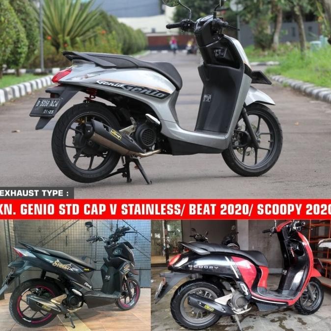 Spesial Knalpot Rob1 Genio/Beat 2020/Scoopy 2020 Std Racing Original Rob1