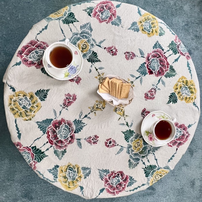 Produk Unggulan Taplak Meja Bundar Batik Tulis Diameter 120Cm