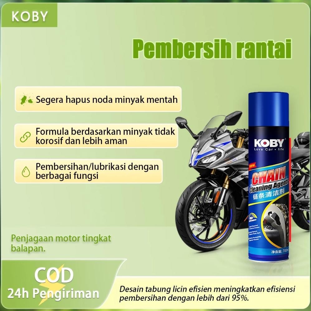 KOBY Pilihan Pembalap Profesional Chain Lube Pelumas Rantai Contact Cleaner Anti Karat Pembersih Ran