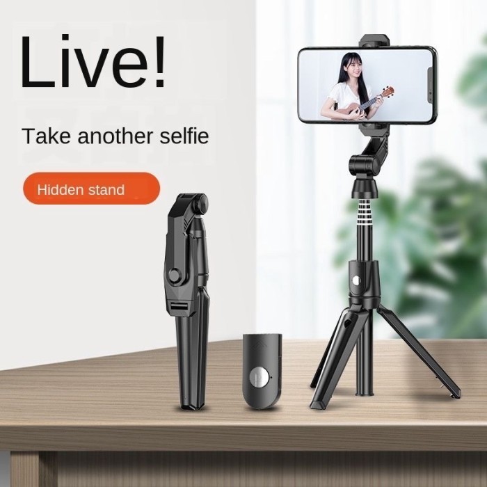 K21 Selfie Stick / Tongsis Bluetooth Shutter Tripod Holder