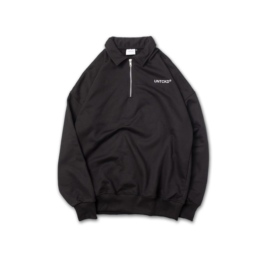 Halfzip Rugby Shirt Black