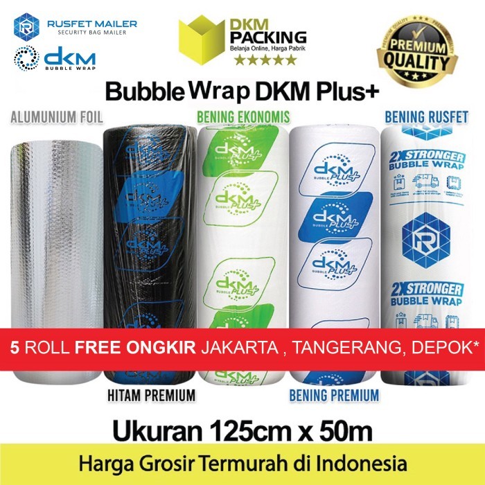 

Plastik Bubble Wrap 125Cm X 50M Dkm Plus Termurah Bubblewrap Roll