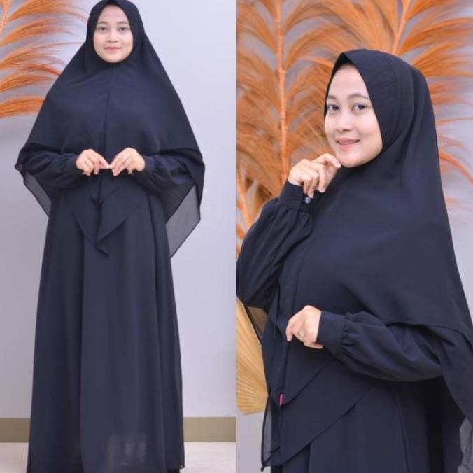 Baju Gamis Wanita Dewasa Modern Syari Ceruty Putih Polos Ceruty Ibu Terlaris